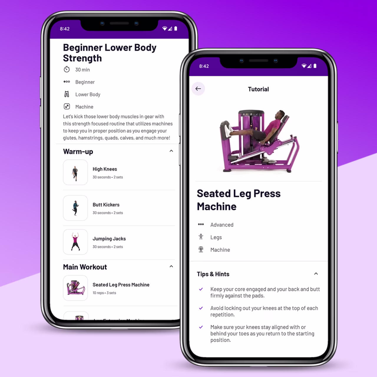 PF Text Workouts in the App